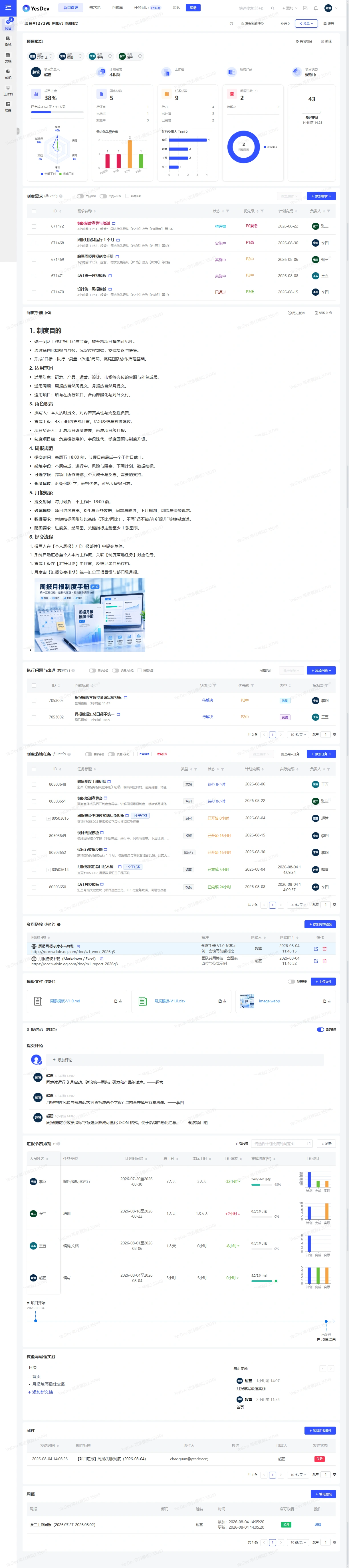 周报月报制度 截图 1